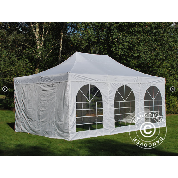 FleXtents PRO Steel 4x6m "Vintage" inkl 4st sidor, Vit