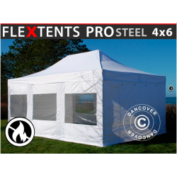 FleXtents PRO Steel 4x6m "Flamsker" inkl 8st sidor