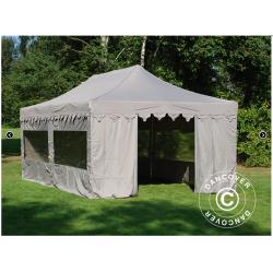 FleXtents PRO Steel 4x8m "Morocco" inkl 6st sidor, Latte