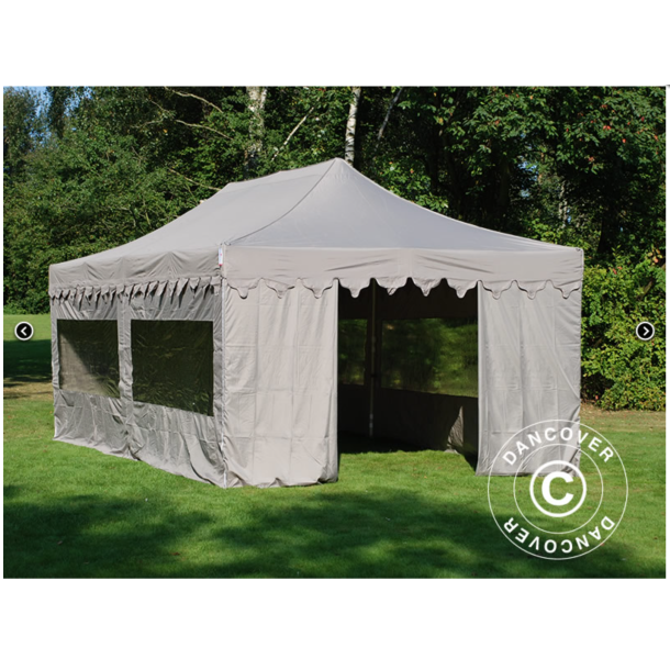 FleXtents PRO Steel 4x8m "Morocco" inkl 6st sidor, Latte