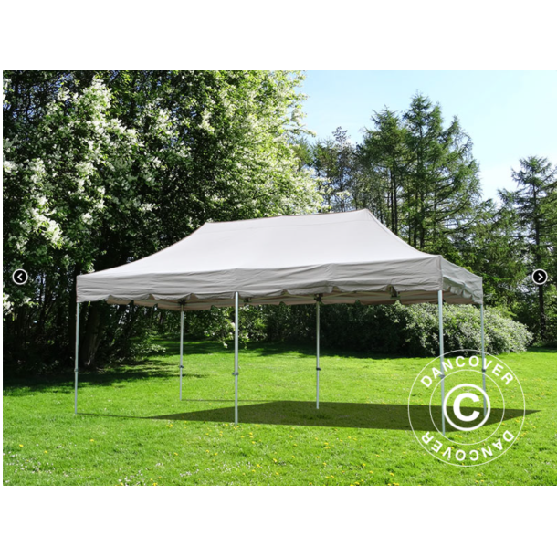 FleXtents PRO Steel 4x8m "Peaked" Latte