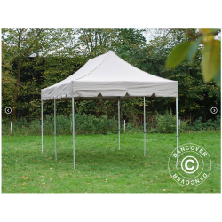 FleXtents PRO Steel 4x8m "Peaked" Latte