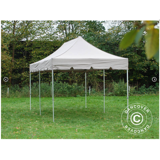 FleXtents PRO Steel 4x8m "Peaked" Latte