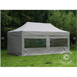 FleXtents PRO Steel 4x8m "Peaked" inkl 6st sidor, Latte