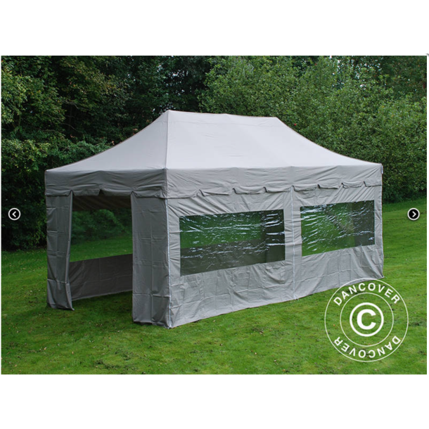 FleXtents PRO Steel 4x8m "Peaked" inkl 6st sidor, Latte