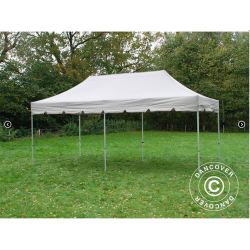 FleXtents PRO Steel 4x8m "Peaked" inkl 6st sidor, Latte