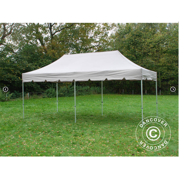 FleXtents PRO Steel 4x8m "Peaked" inkl 6st sidor, Latte