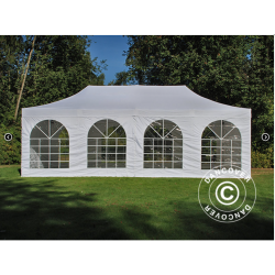 FleXtents PRO Steel 4x8m "Vintage" inkl 6st sidor, Vit