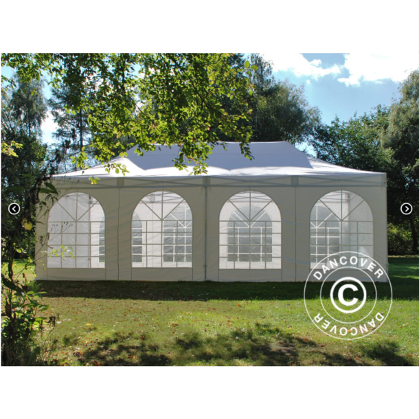 FleXtents PRO Steel 4x8m "Vintage" inkl 6st sidor, Vit