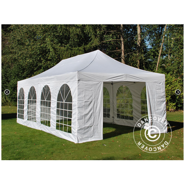 FleXtents PRO Steel 4x8m "Vintage" inkl 6st sidor, Vit