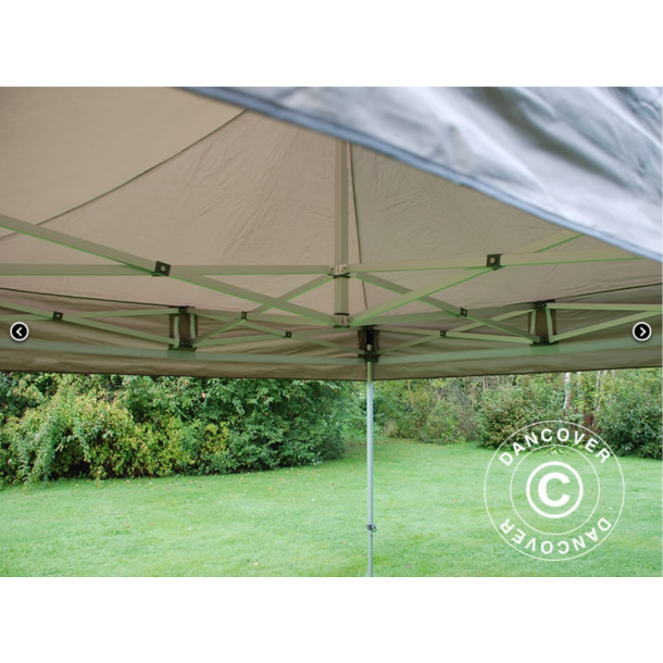 Flextents PRO Steel 4x8m inkl. 6st dekorativa hrngardiner