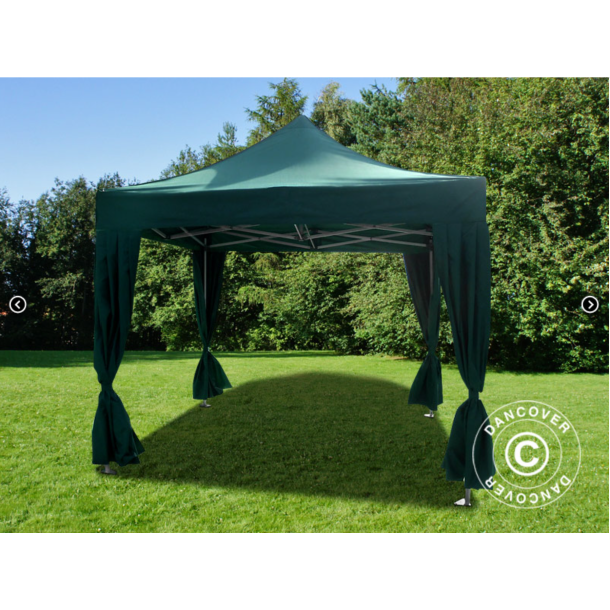 FleXtents  PRO Steel 3x3m inkl 4st dekorativa gardiner