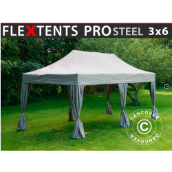 FleXtents  PRO Steel 3x6m inkl 6st dekorativa gardiner