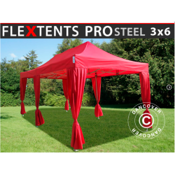 FleXtents  PRO Steel 3x6m inkl 6st dekorativa gardiner