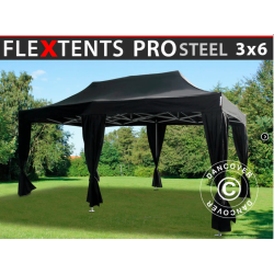 FleXtents  PRO Steel 3x6m inkl 6st dekorativa gardiner