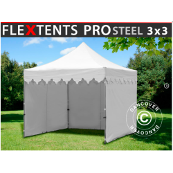 FleXtents PRO Steel 3x3m "Morocco" inkl 4st sidor