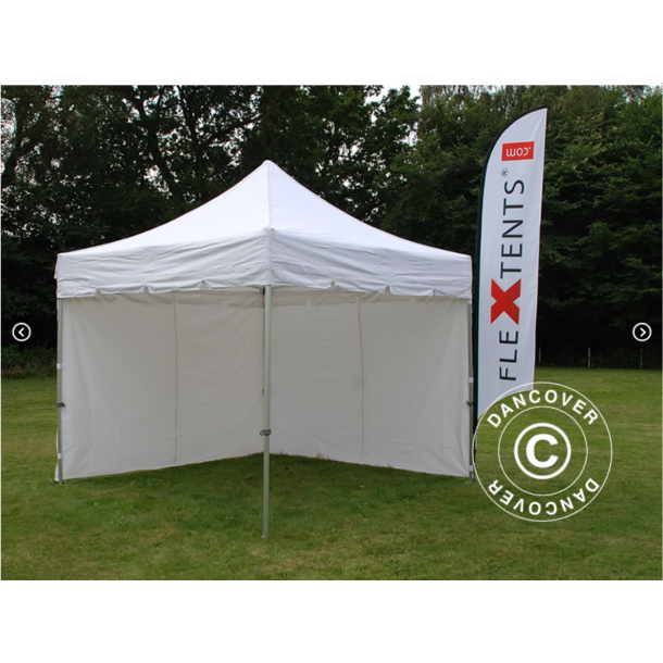 FleXtents PRO Steel 3x3m "Peaked" inkl 4st sidor