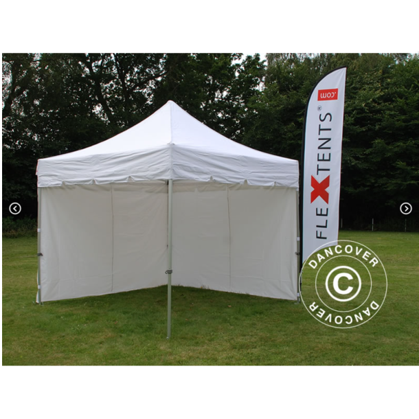 FleXtents PRO Steel 3x3m "Peaked" inkl 4st sidor
