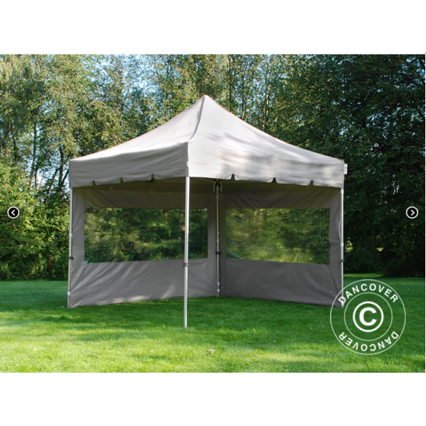 FleXtents PRO Steel 3x3m "Peaked" inkl 4st sidor