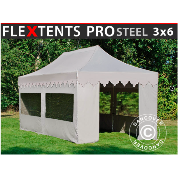 FleXtents PRO Steel 3x6m "Morocco" inkl 6st sidor