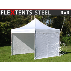 FleXtents Steel 3x3m inkl 4st sidovggar