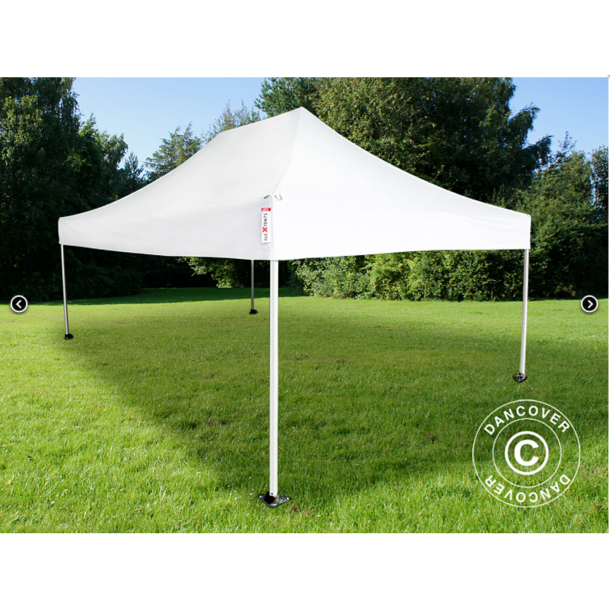 FleXtents Steel 3x4,5m inkl 4st dekorativa gardiner