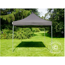 FleXtents Steel 3x4,5m inkl 4st dekorativa gardiner