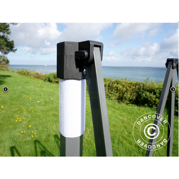 FleXtents Steel 3x4,5m inkl 4st dekorativa gardiner