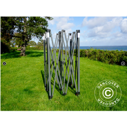 FleXtents Steel 3x4,5m inkl 4st dekorativa gardiner