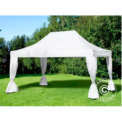 FleXtents Steel 3x4,5m inkl 4st dekorativa gardiner