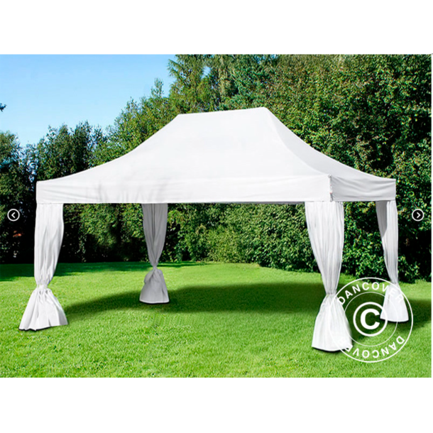 FleXtents Steel 3x4,5m inkl 4st dekorativa gardiner