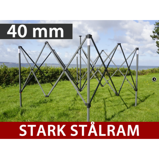 FleXtents Steel 3x4,5m inkl 4st dekorativa gardiner