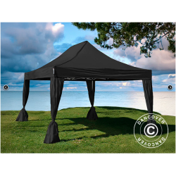 FleXtents Steel 3x4,5m inkl 4st dekorativa gardiner