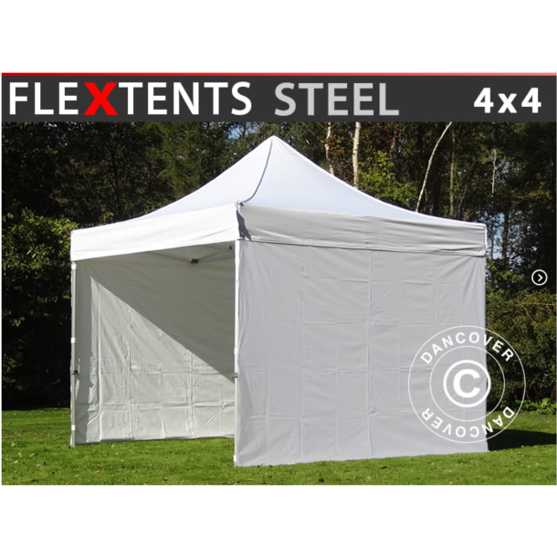 FleXtents Steel 4x4m inkl 4st sidovggar