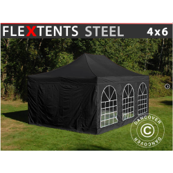 FleXtents Steel 4x6m inkl 4st sidovggar