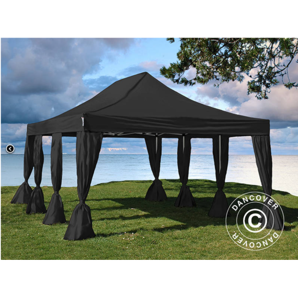 FleXtents Steel 4x6m inkl 8st dekorativa gardiner