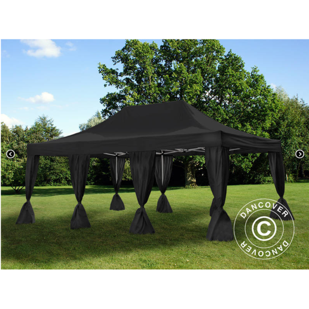 FleXtents Steel 4x6m inkl 8st dekorativa gardiner