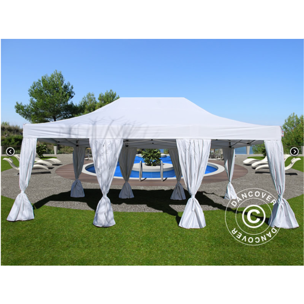 FleXtents Steel 4x6m inkl 8st dekorativa gardiner