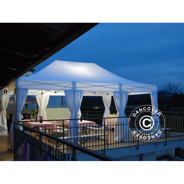 FleXtents Steel 4x6m inkl 8st dekorativa gardiner