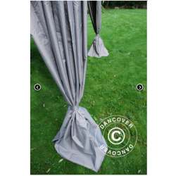 Flextents PRO Steel 4x6m inkl. 8st sidor &amp; 8st dekorativa hrngardiner