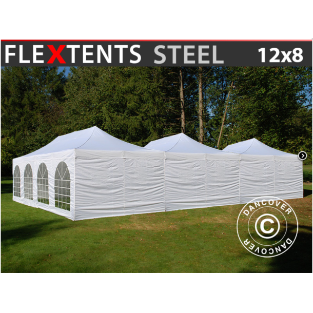 FleXtents Steel 8x12m inkl sidovggar