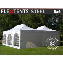 FleXtents Steel 8x6m inkl 8st sidovggar
