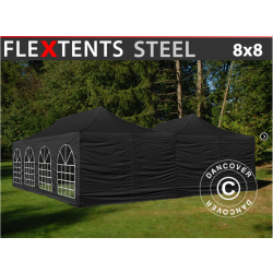 FleXtents Steel 8x8m inkl 8st sidovggar
