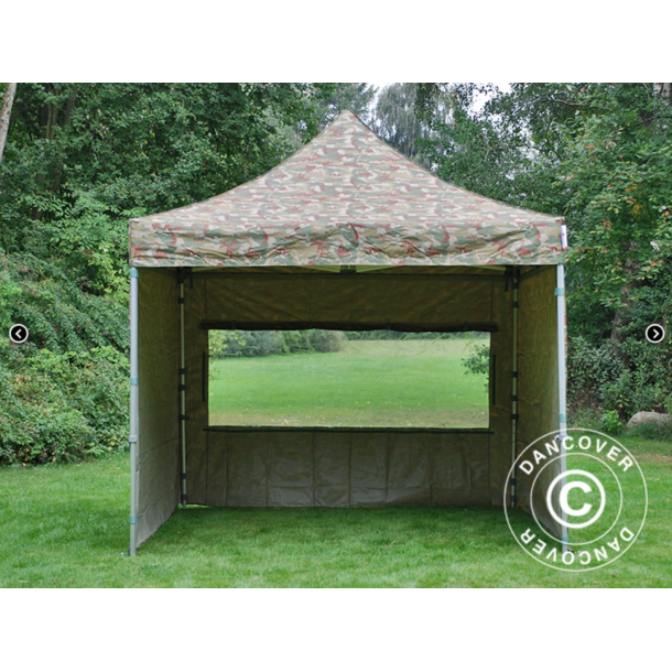 FleXtents PRO Steel 3x3m inkl 4st sidovggar