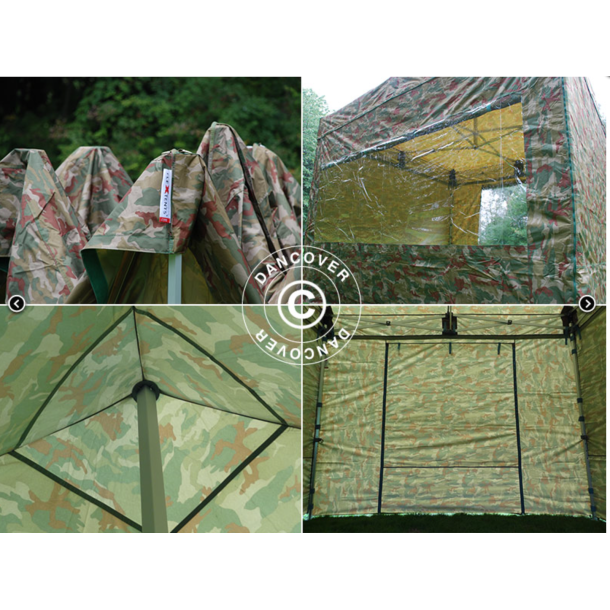 FleXtents PRO Steel 3x3m inkl 4st sidovggar
