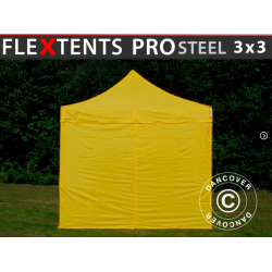 FleXtents PRO Steel 3x3m inkl 4st sidovggar