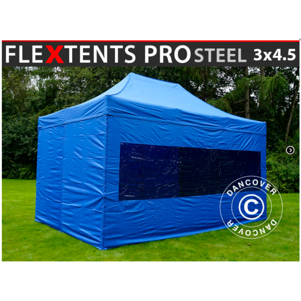 FleXtents PRO Steel 3x4,5m inkl 4st sidor