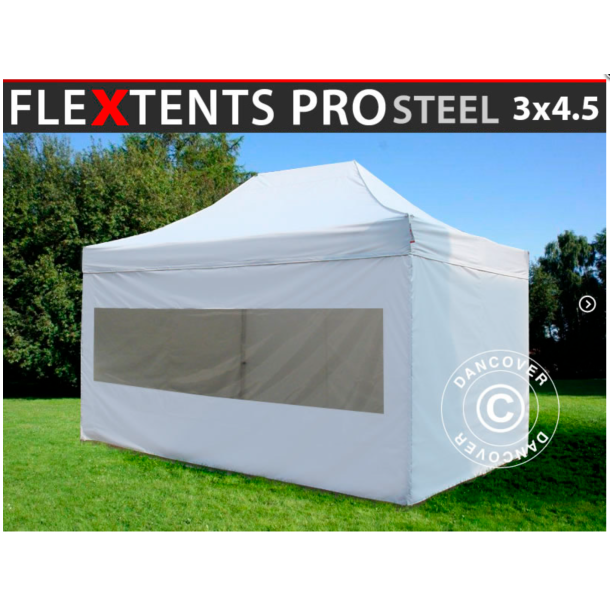 FleXtents PRO Steel 3x4,5m inkl 4st sidor