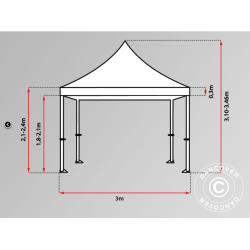 FleXtents PRO Steel 3x6m