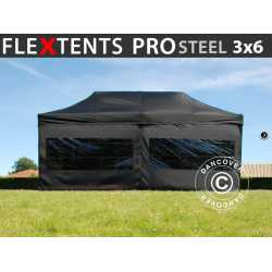 FleXtents PRO Steel 3x6m inkl 6st sidovggar